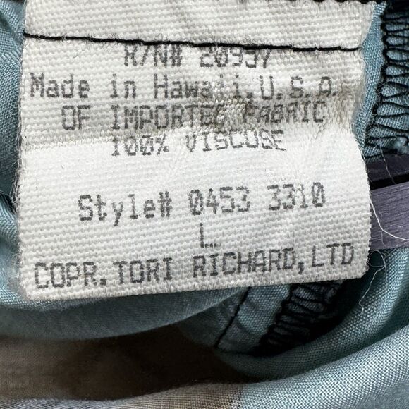 Tori Richard Shirt Mens Large Santa Seaplane Christmas Map Hawaii Aloha Vintage - Picture 12 of 13